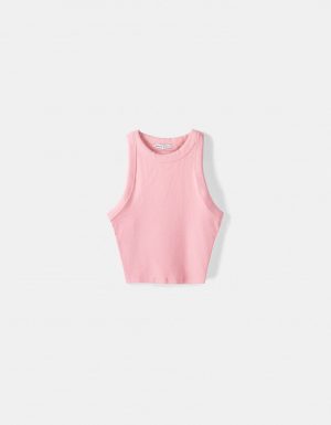 Ärmelloses Shirt mit Patentmuster