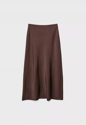 midi skirt brown