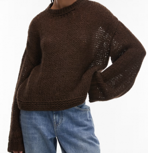 brown knit sweater