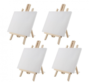 small easel with canvas